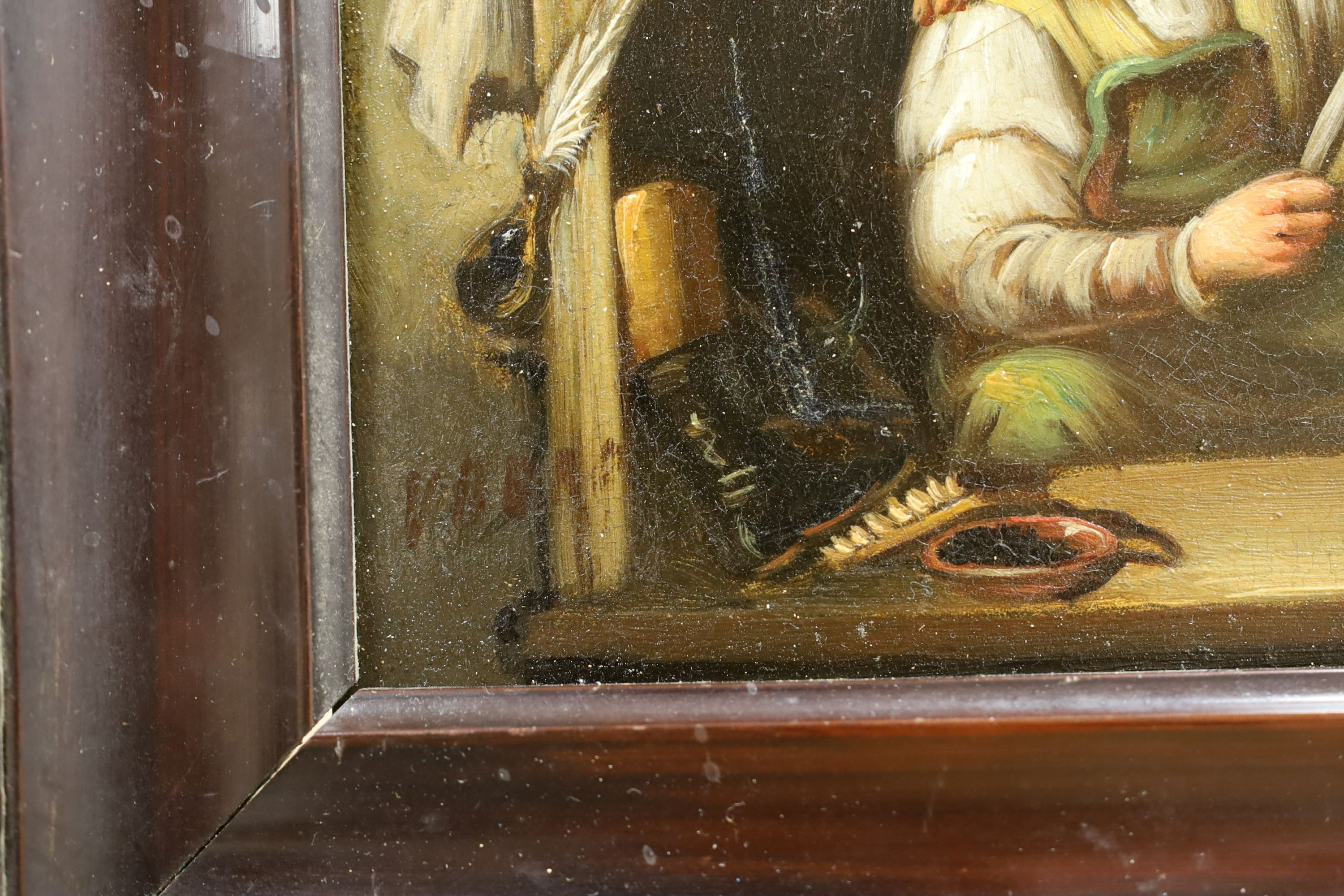 Continental School, 19th century, oil on copper, Husband and wife, 15 x 19cm